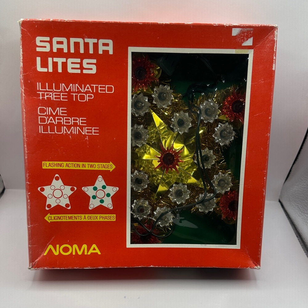 Noma brand Santa Lites illuminated tree topper